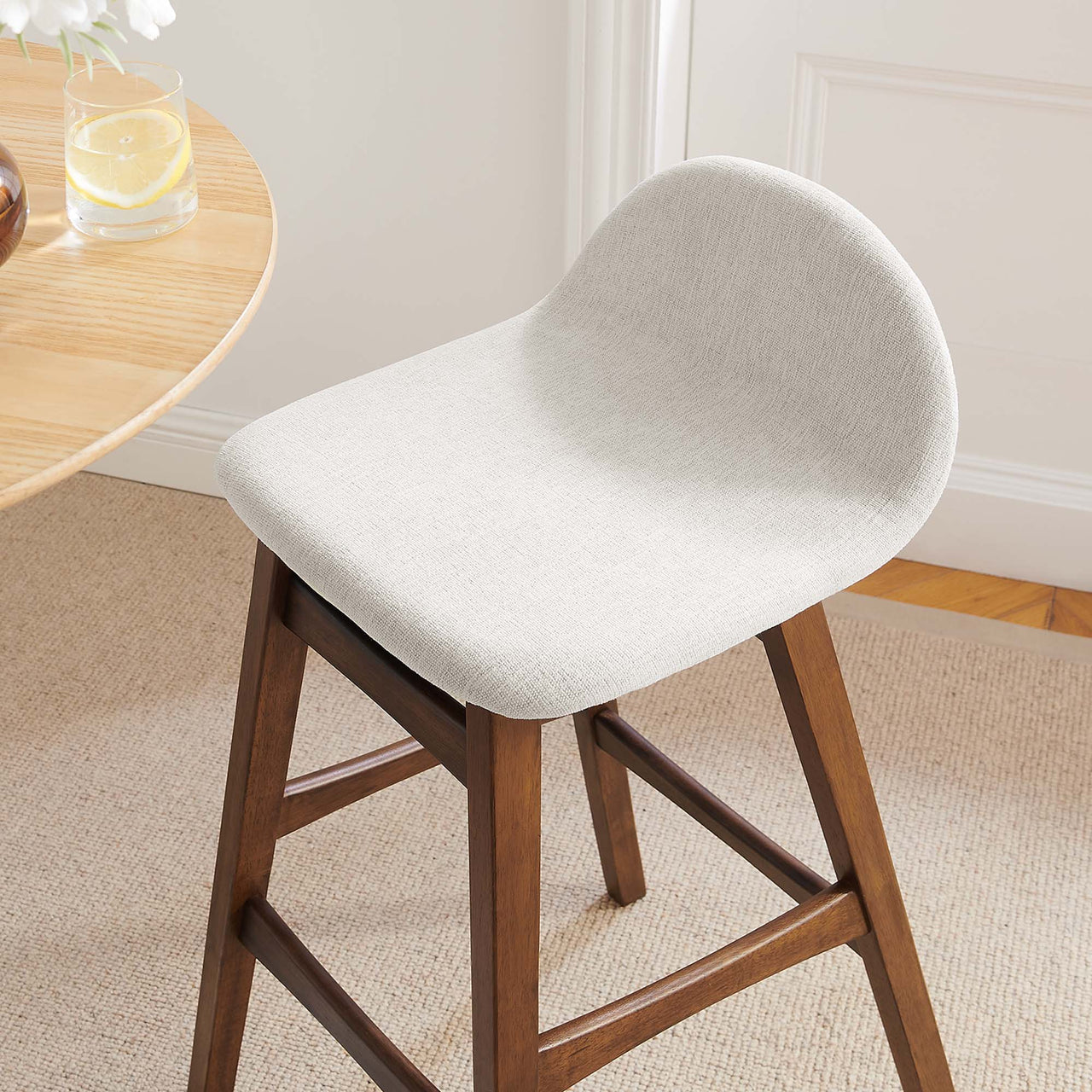 Sentinel Bar Stool Set of 2, Ivory