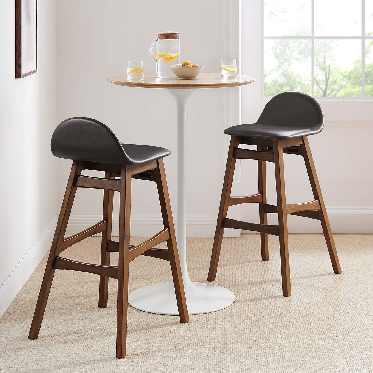 Sentinel Bar Stool Set of 2, Brown
