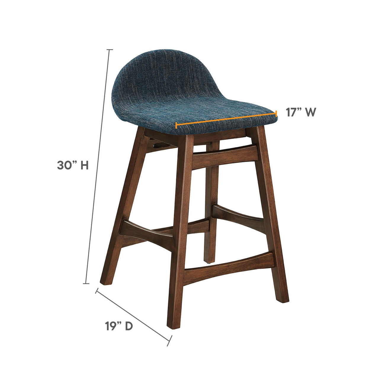 Sentinel Counter Stool Set of 2, Navy