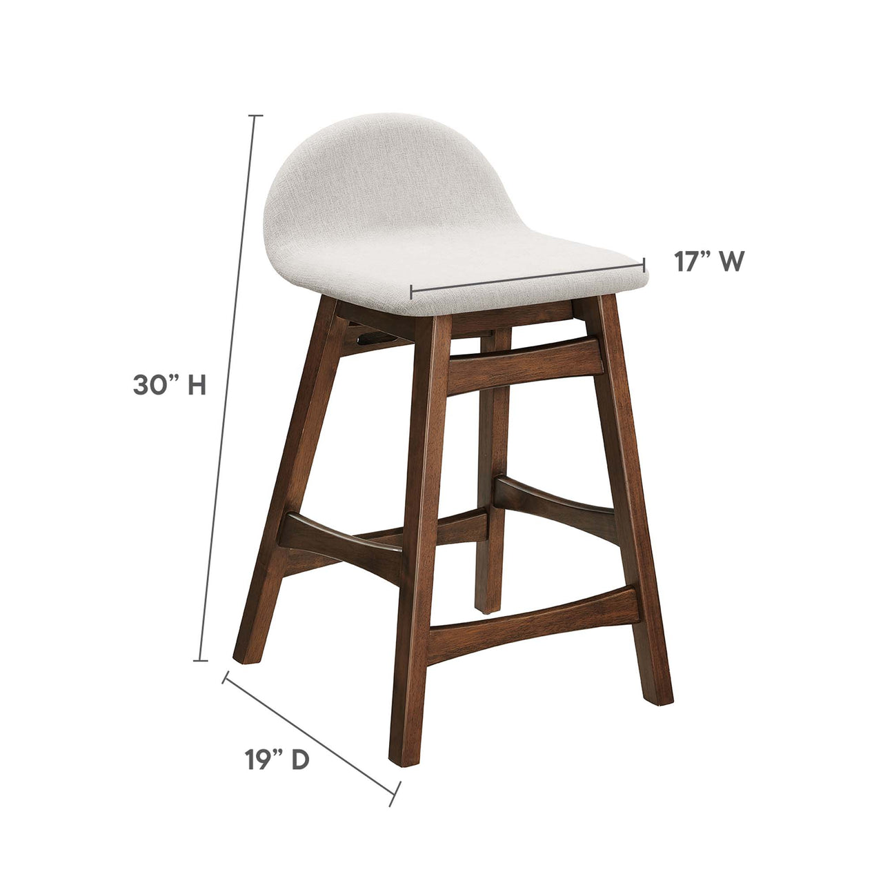 Sentinel Counter Stool Set of 2, Ivory