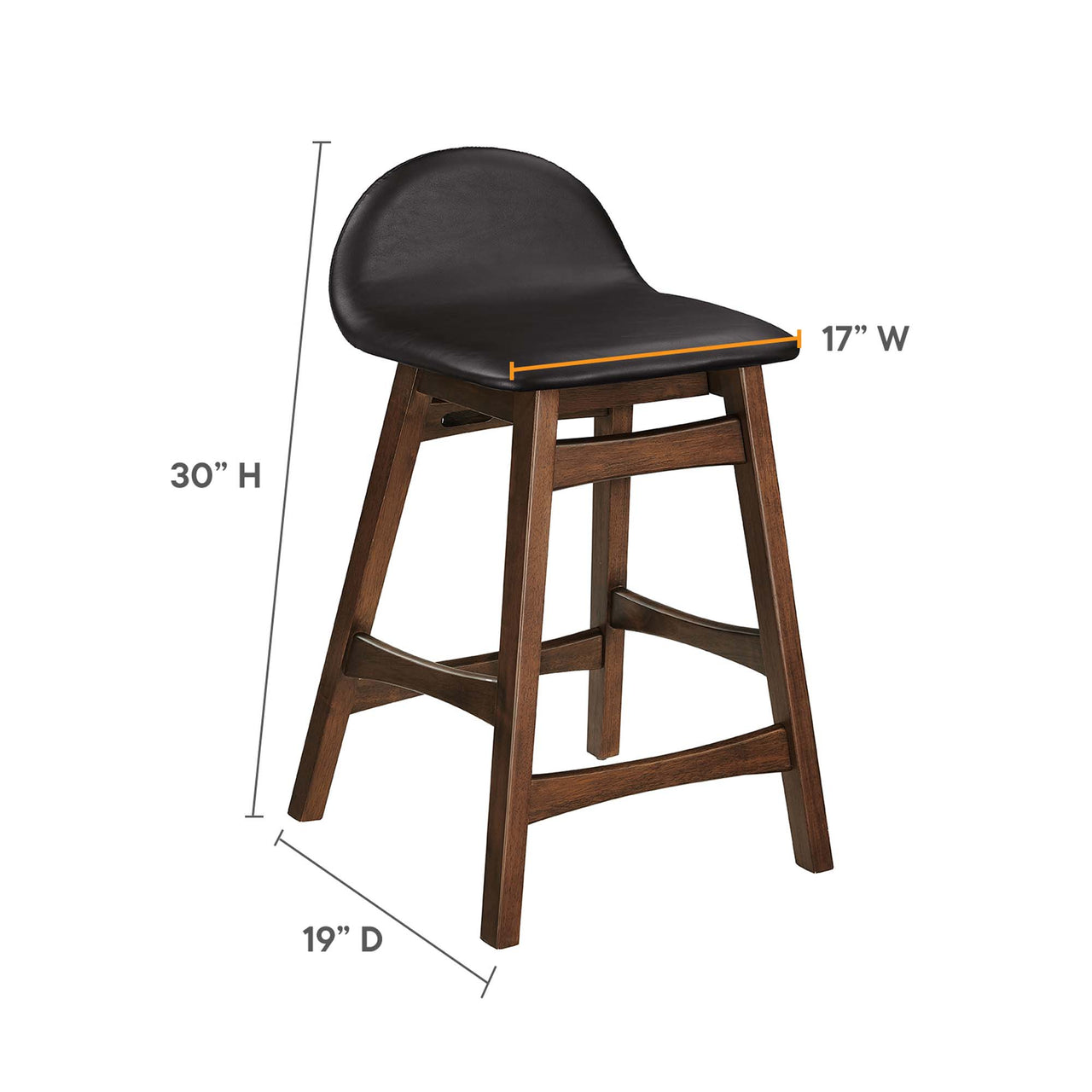 Sentinel Counter Stool Set of 2, Brown