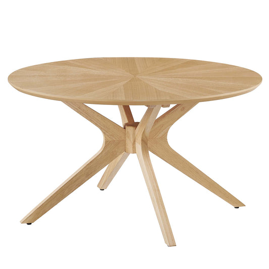 Crossroads Round Wood Coffee Table, Oak