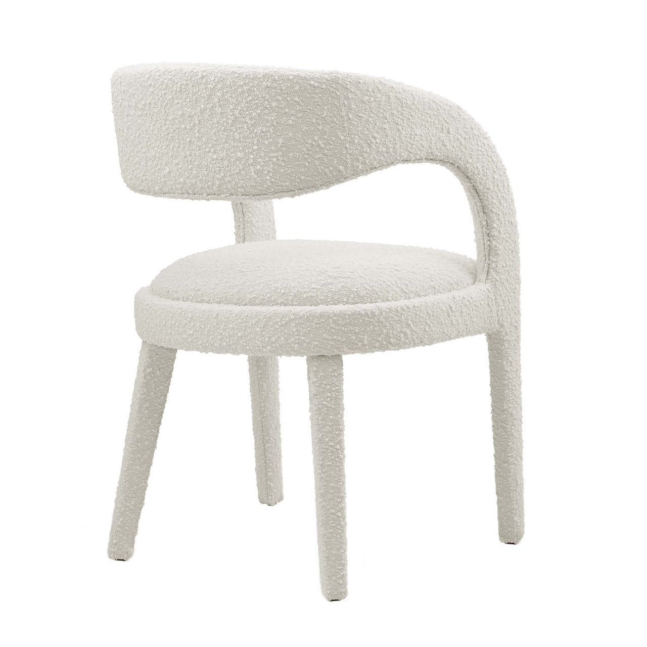 Heron Boucle Dining Chair Set of 2, Ivory