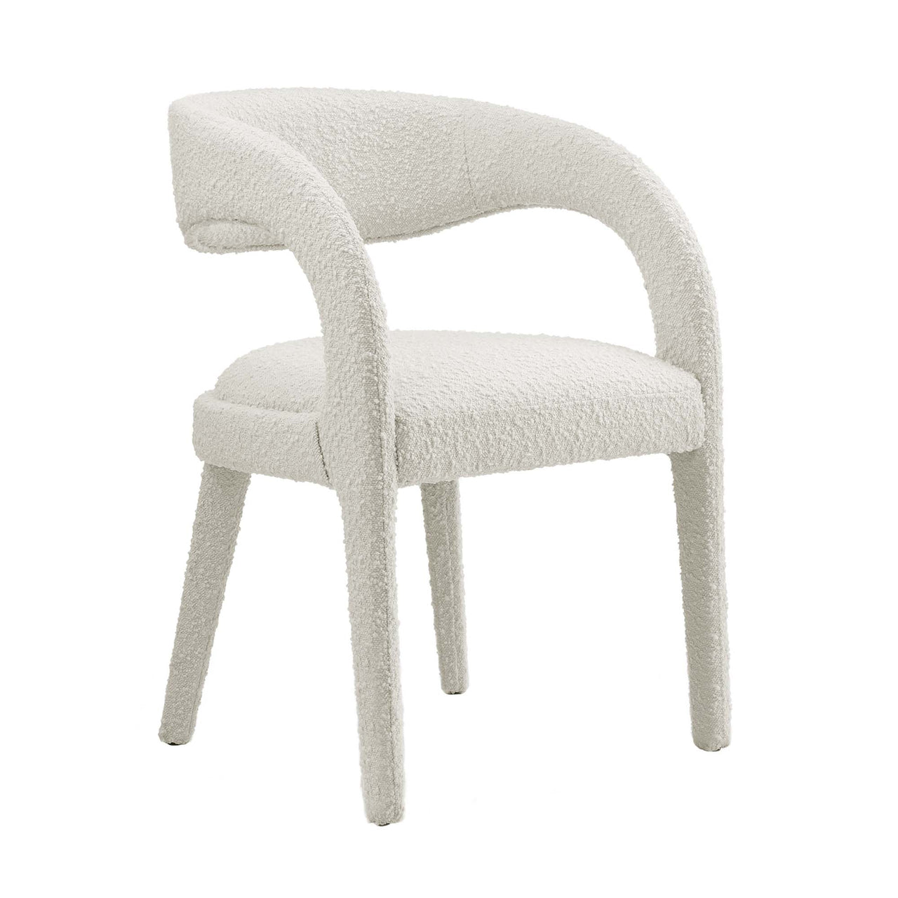 Heron Boucle Dining Chair Set of 2, Ivory