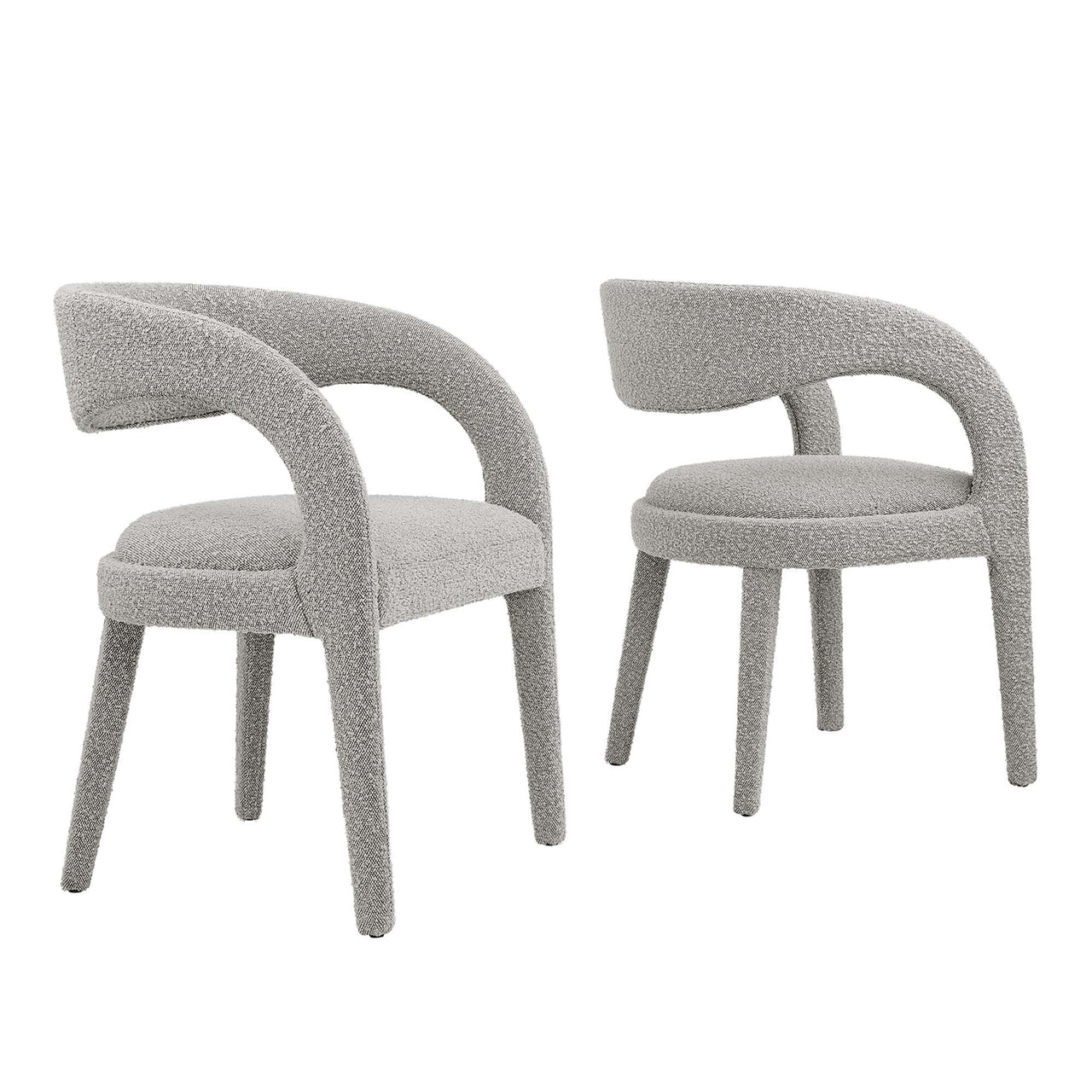 Heron Boucle Dining Chair Set of 2, Taupe