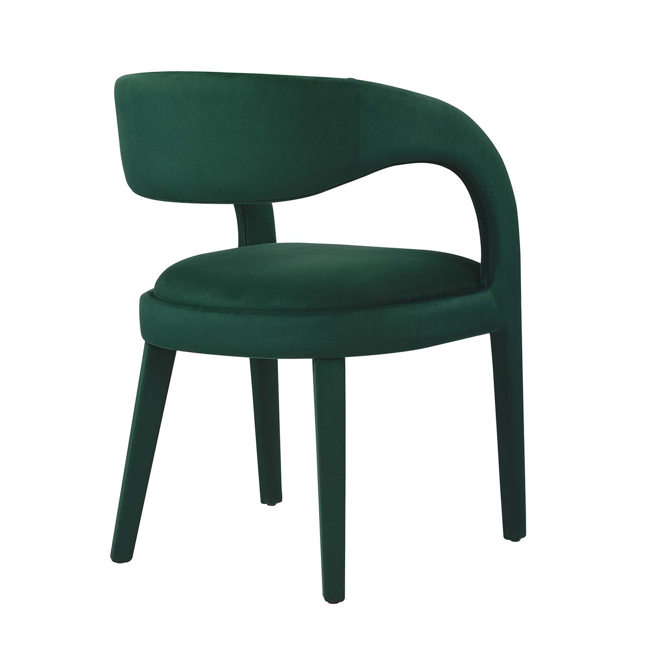 Heron Velvet Dining Chair Set of 2, Green