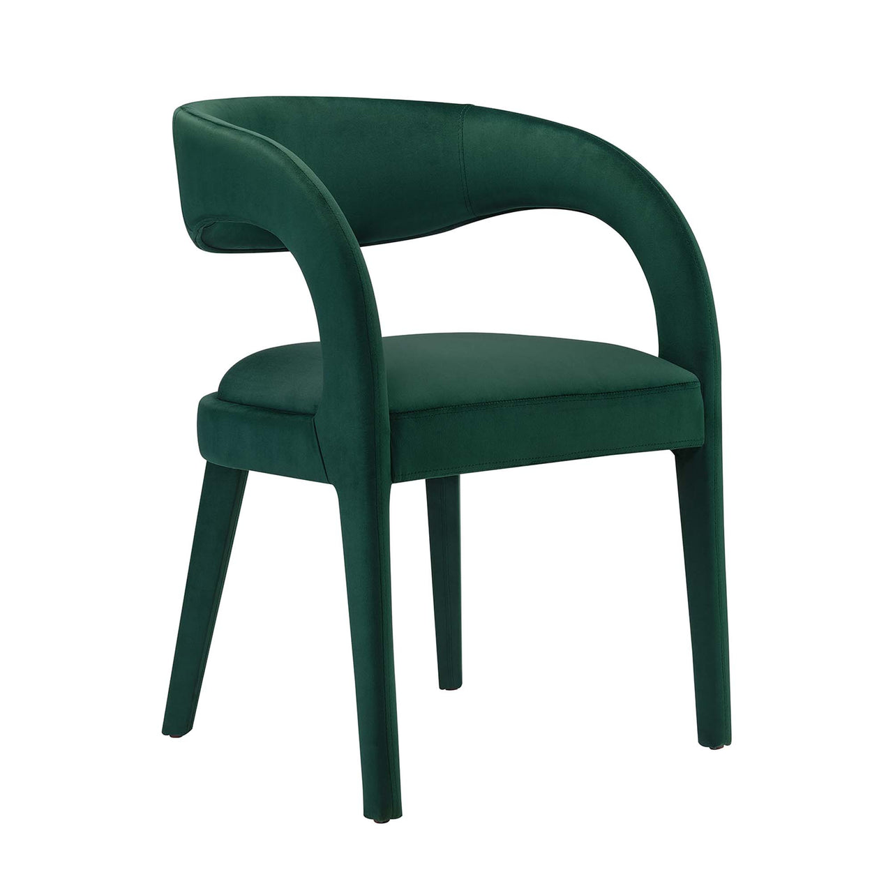 Heron Velvet Dining Chair Set of 2, Green