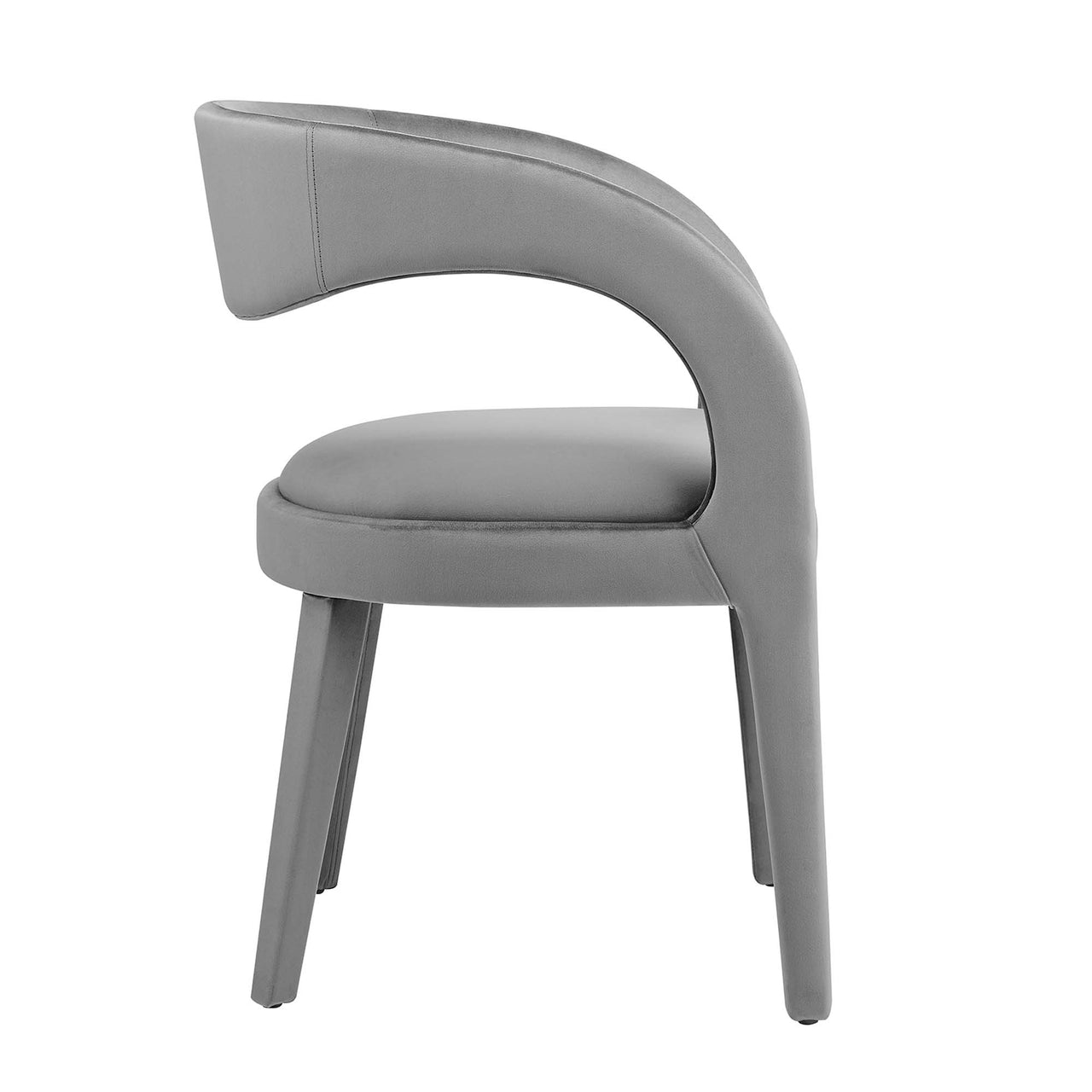 Heron Velvet Dining Chair Set of 2, Gray