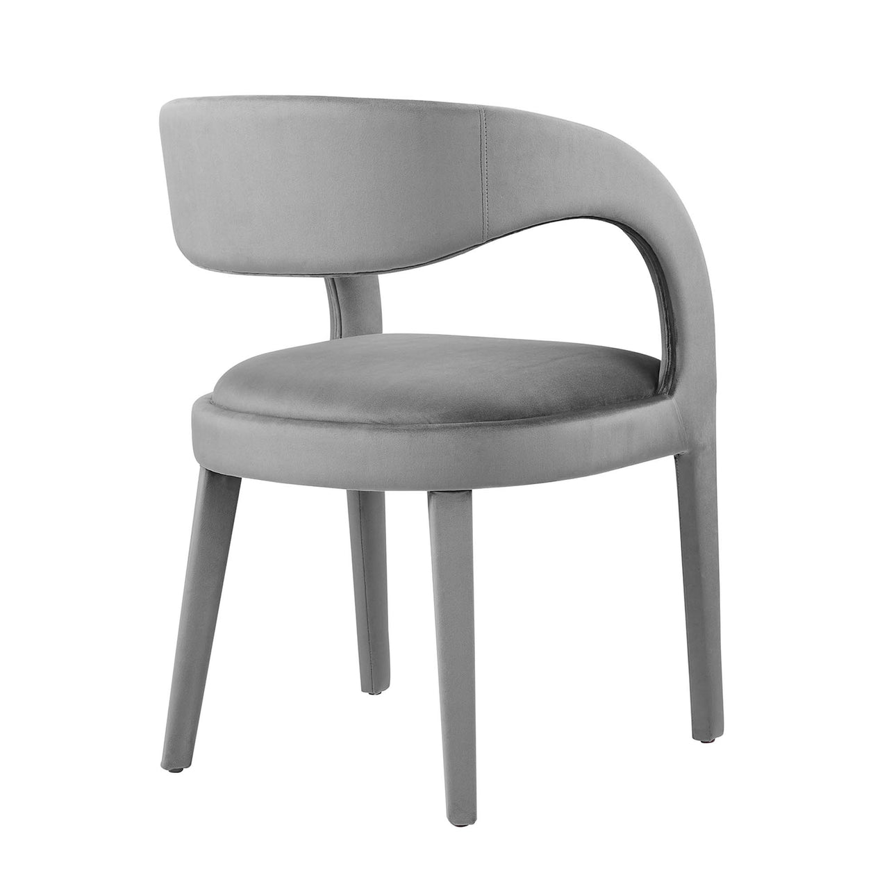 Heron Velvet Dining Chair Set of 2, Gray