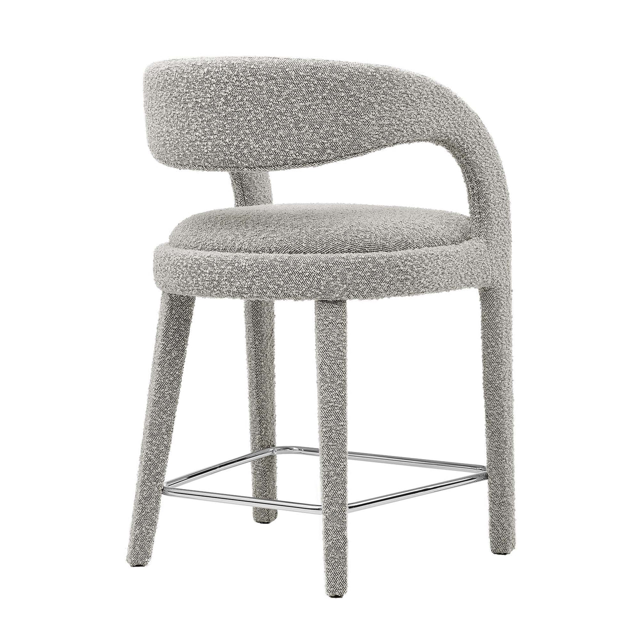 Heron Boucle Counter Stool Set of 2, Taupe