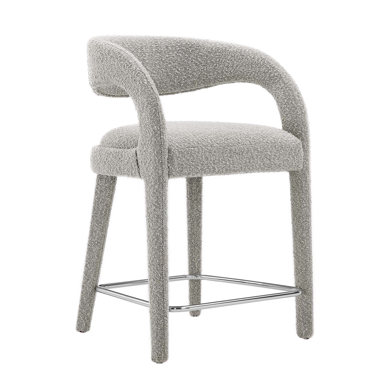 Heron Boucle Counter Stool Set of 2, Taupe