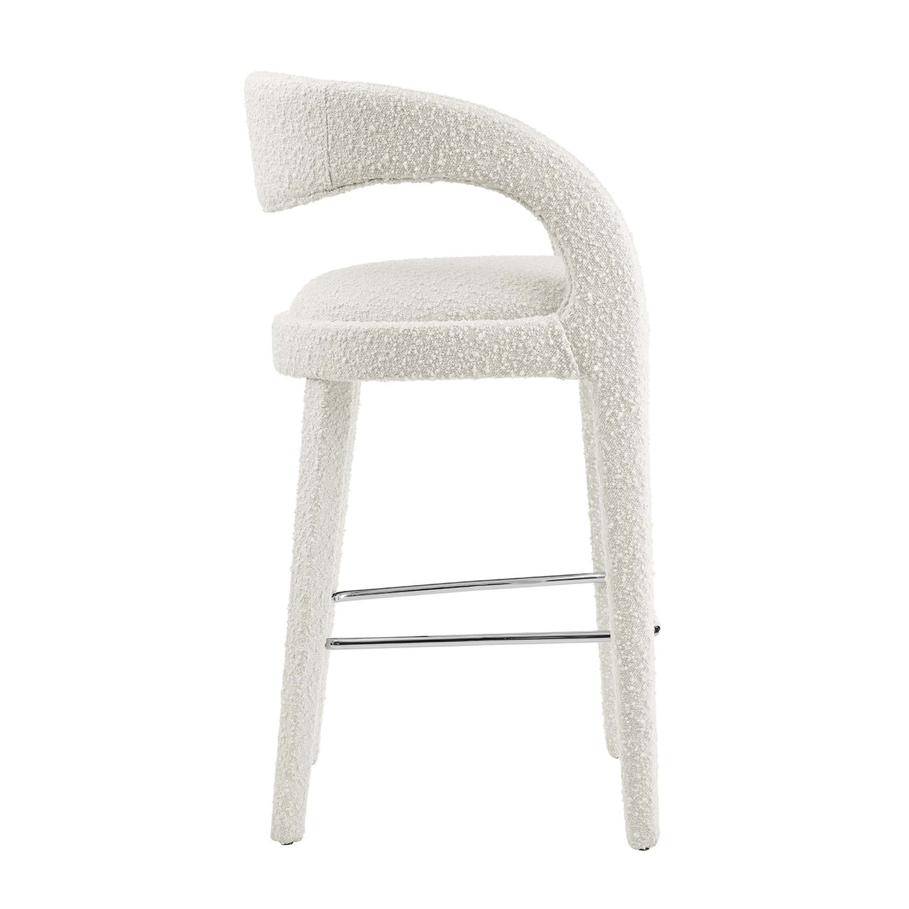 Heron Boucle Bar Stool Set of 2, Ivory