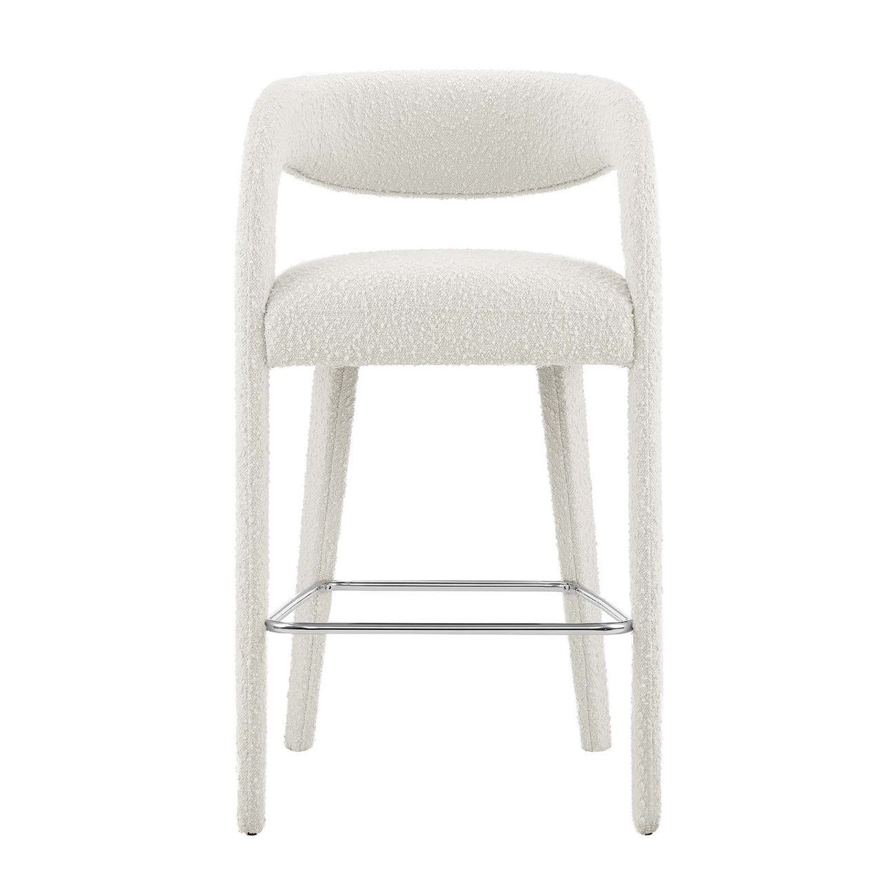 Heron Boucle Bar Stool Set of 2, Ivory