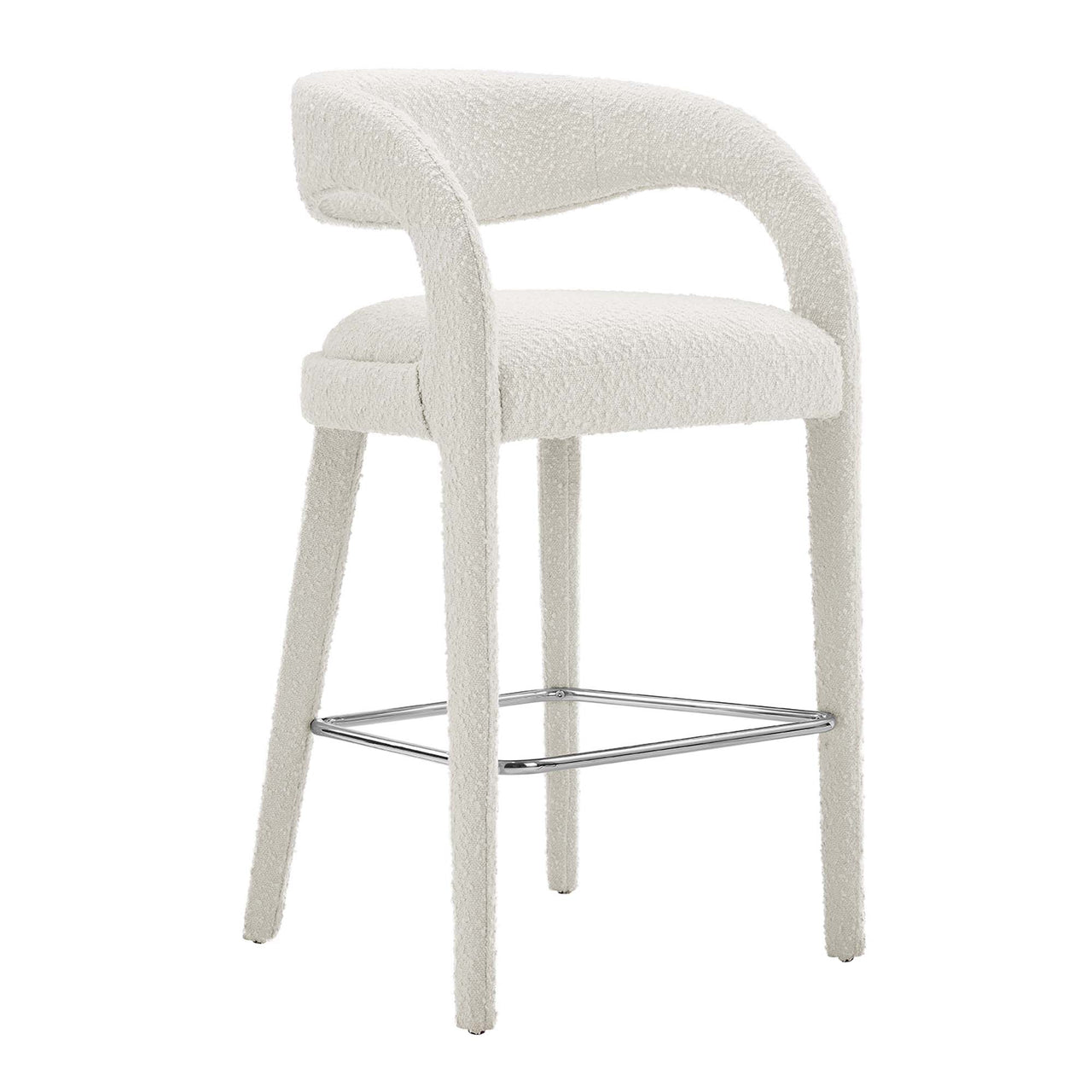 Heron Boucle Bar Stool Set of 2, Ivory