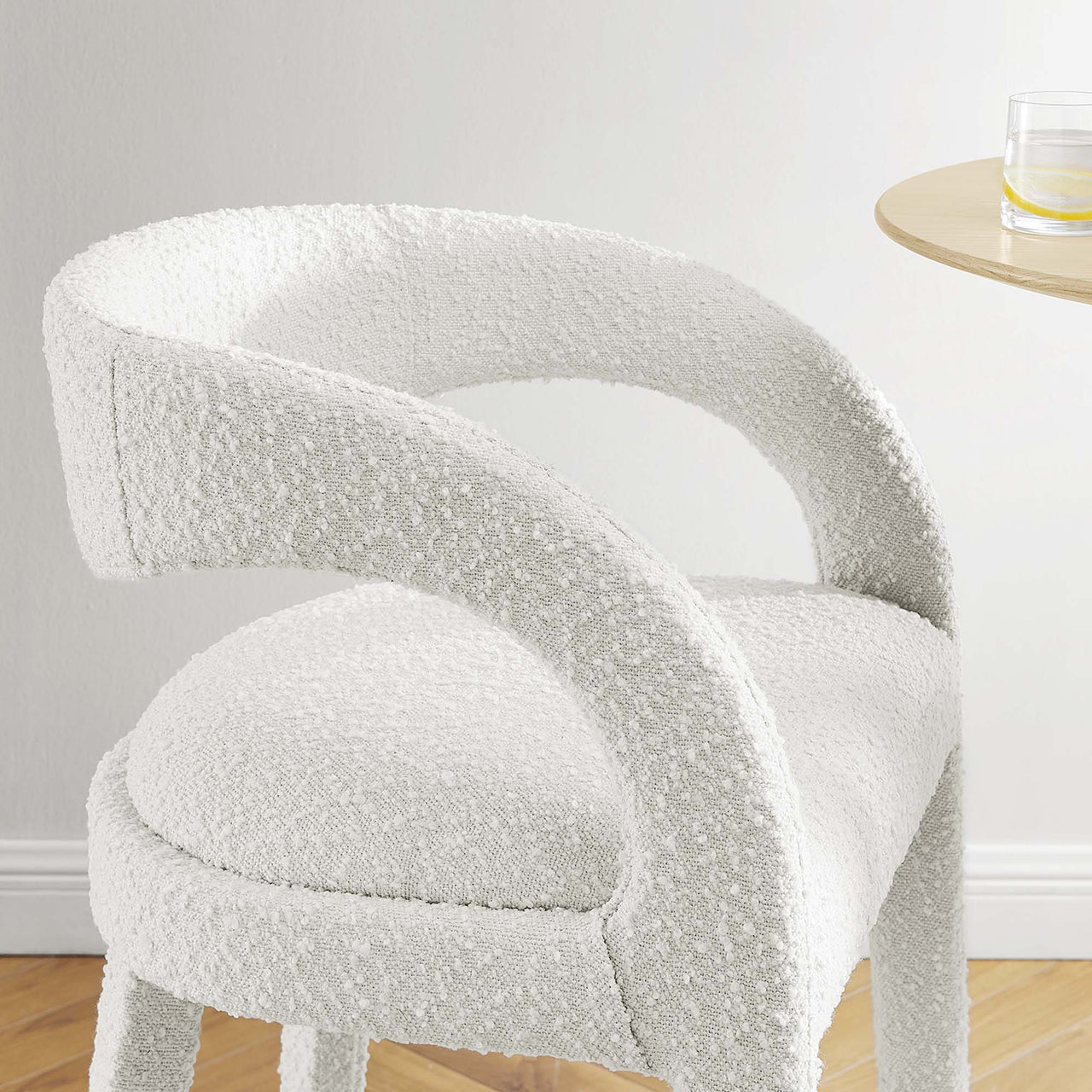 Heron Boucle Bar Stool Set of 2, Ivory