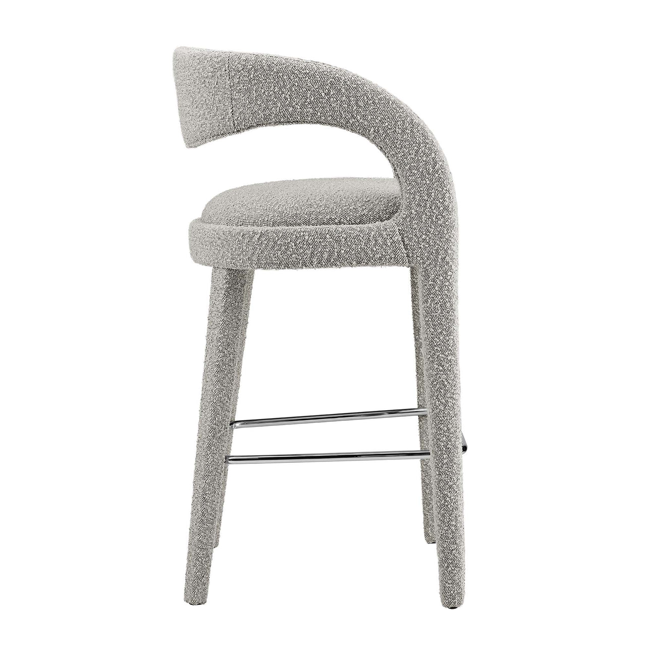 Heron Boucle Bar Stool Set of 2, Taupe