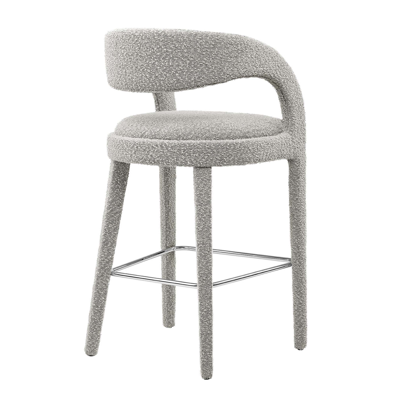Heron Boucle Bar Stool Set of 2, Taupe