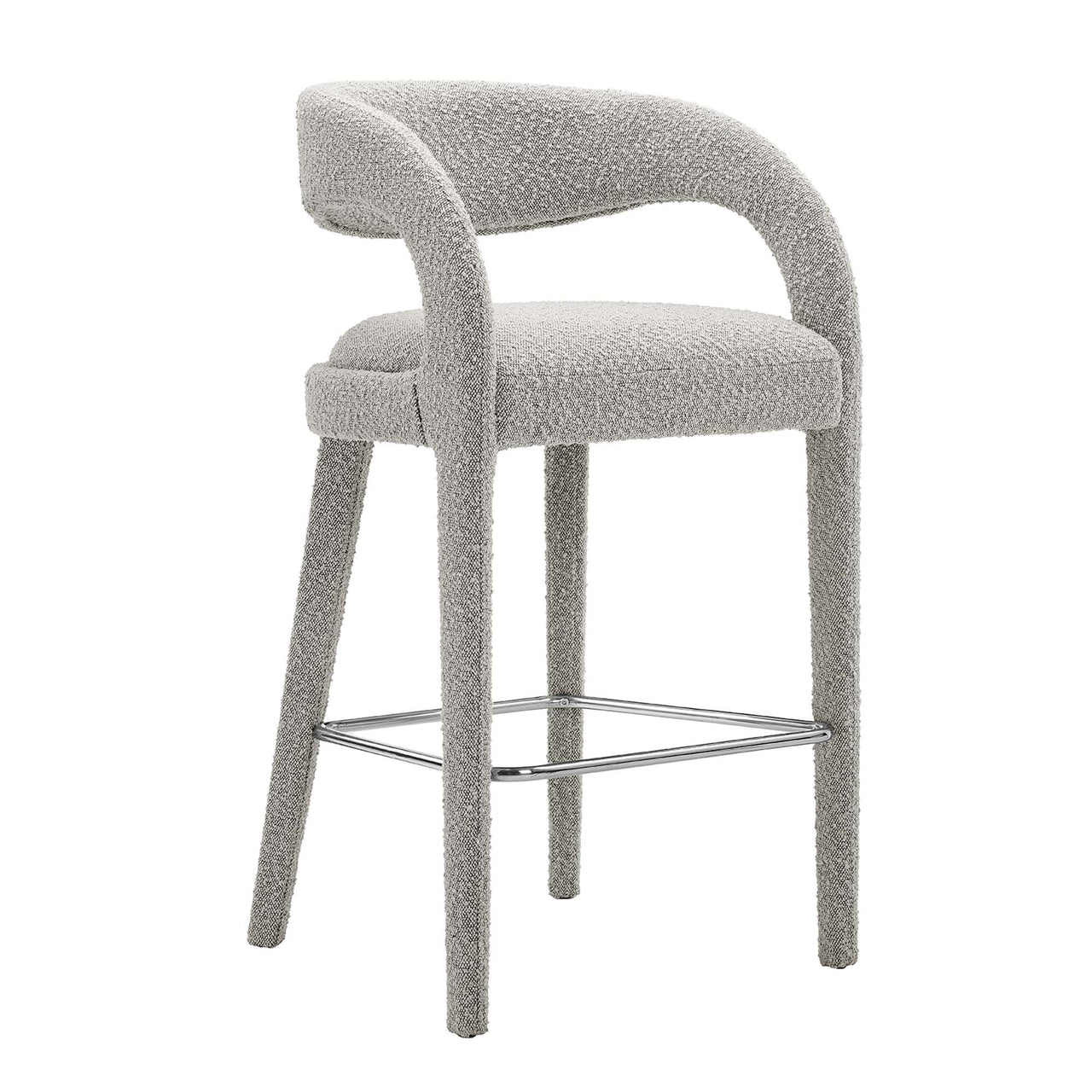 Heron Boucle Bar Stool Set of 2, Taupe