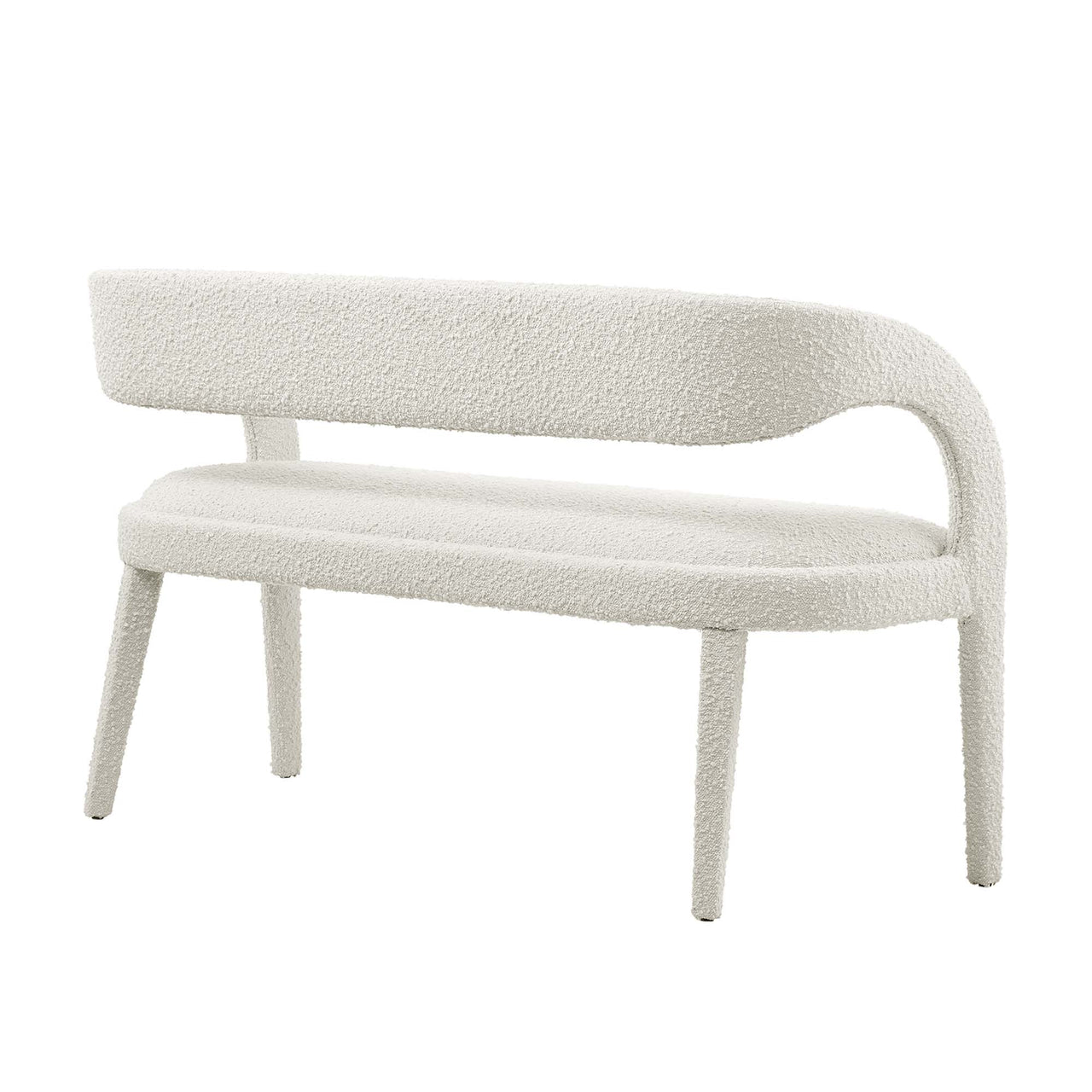 Heron Boucle Bench, Ivory