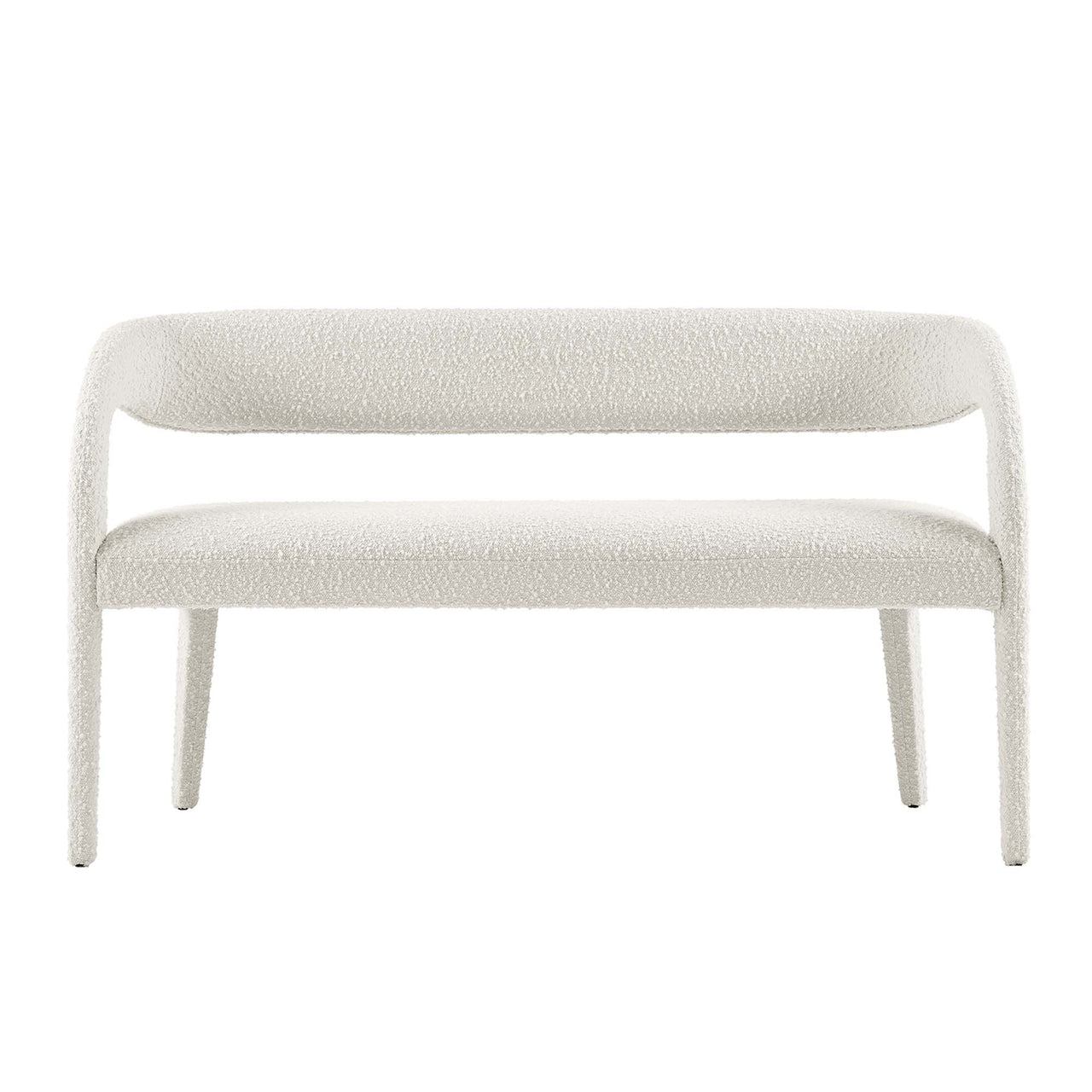Heron Boucle Bench, Ivory