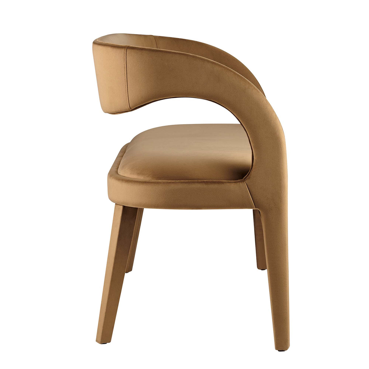 Heron Velvet Bench, Brown