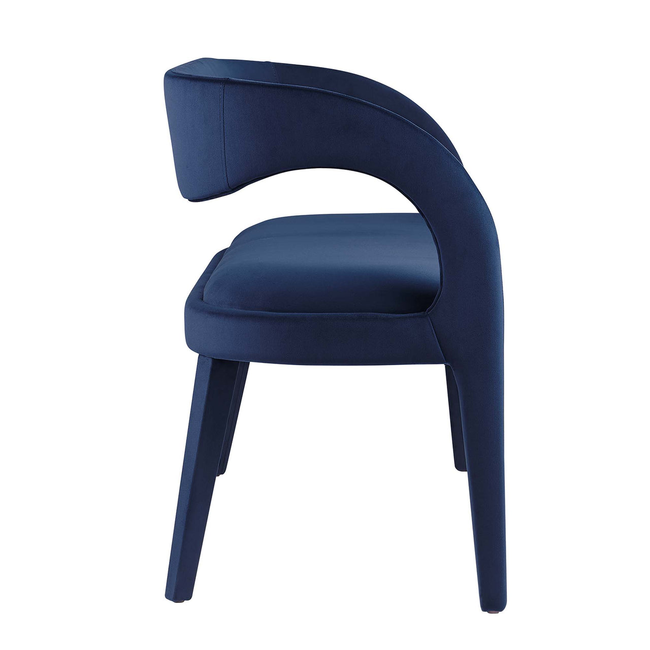 Heron Velvet Bench, Dark Blue