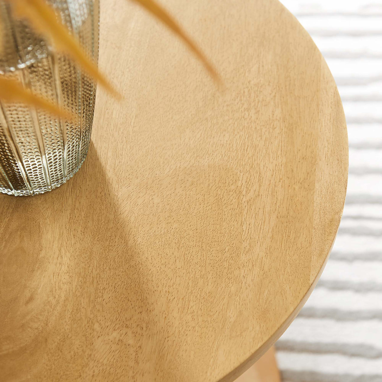 Burst Round Side Table, Oak