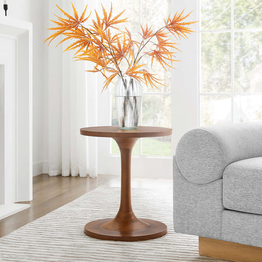 Burst Round Side Table, Walnut