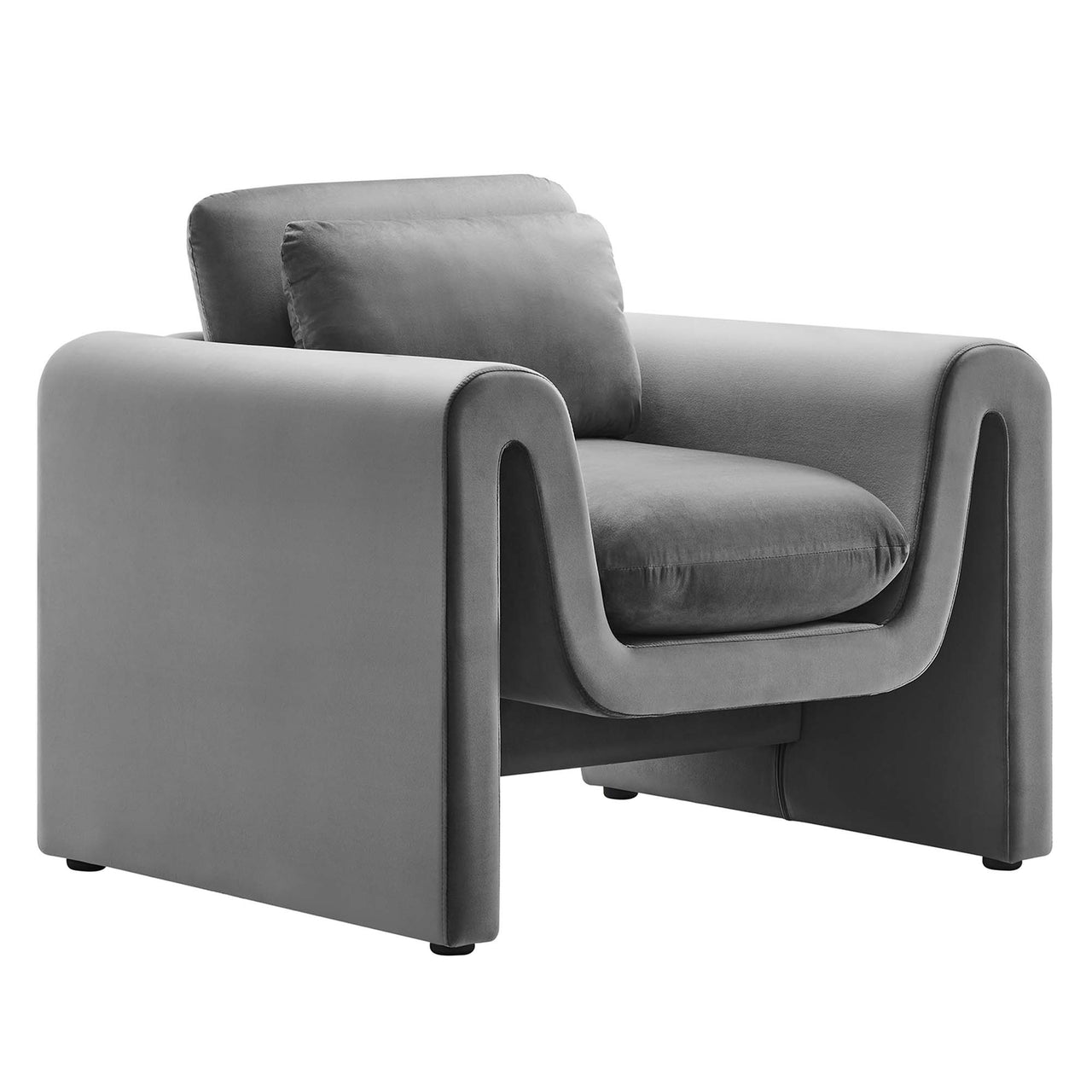 Jorwyn Velvet Accent Chair, Gray