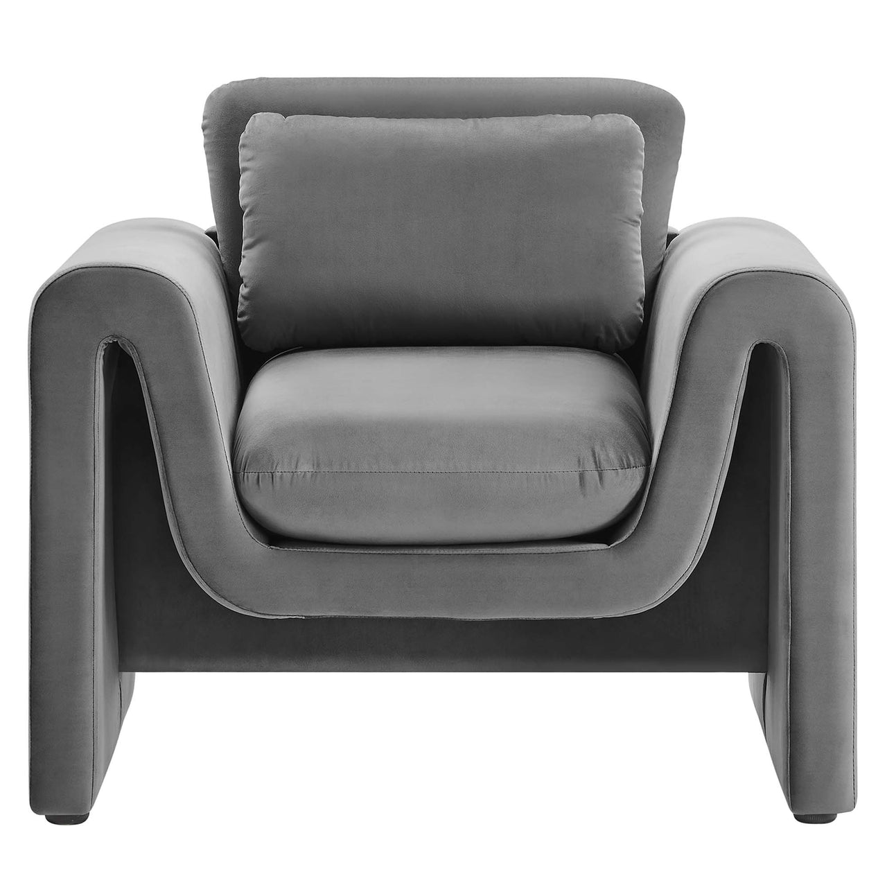 Jorwyn Velvet Accent Chair, Gray