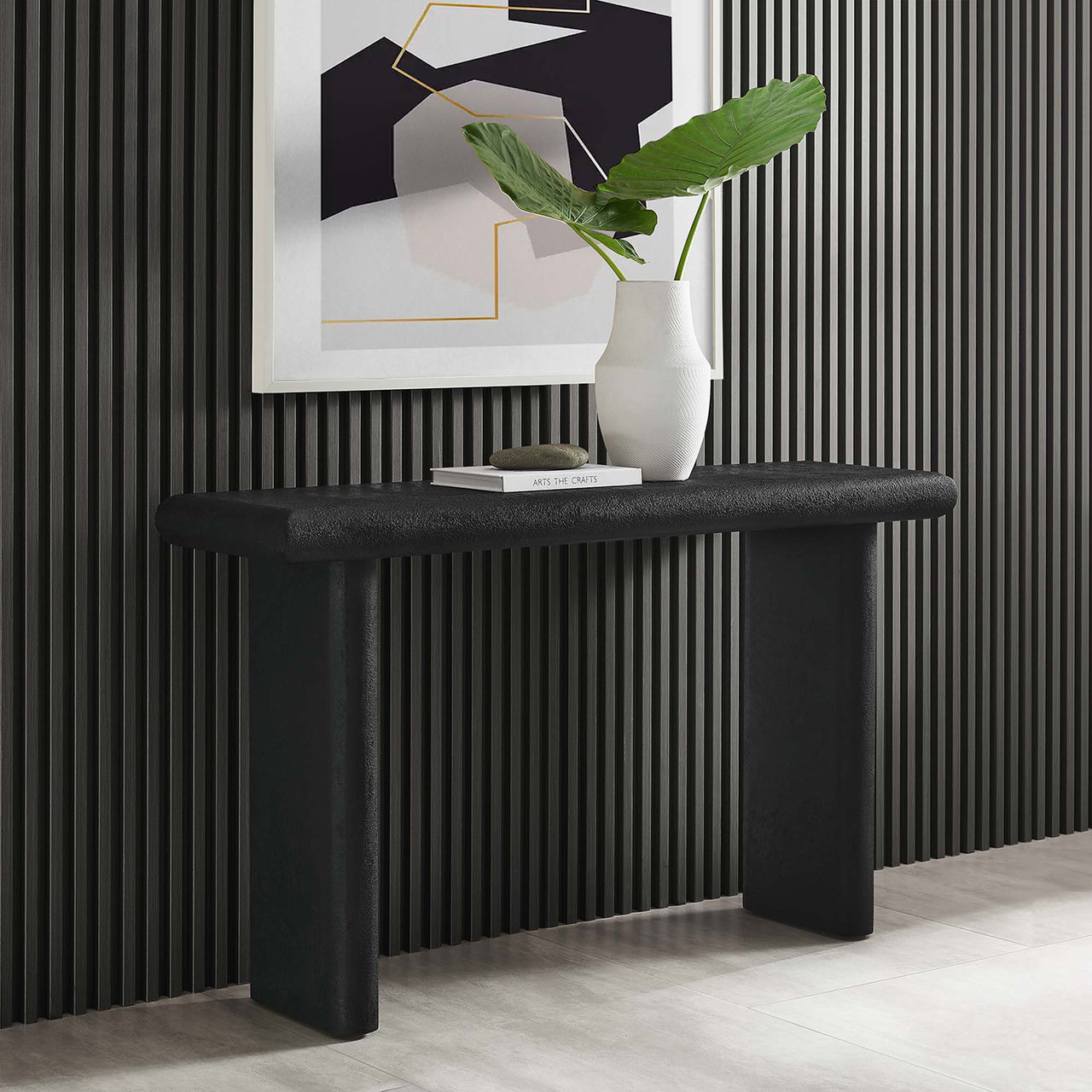Earthcast Console Table, Black
