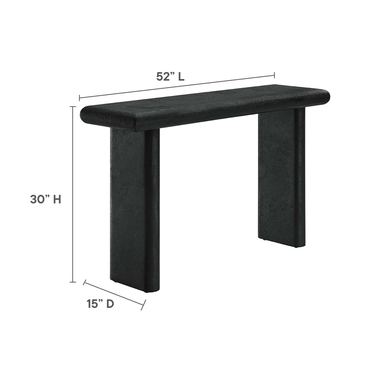 Earthcast Console Table, Black