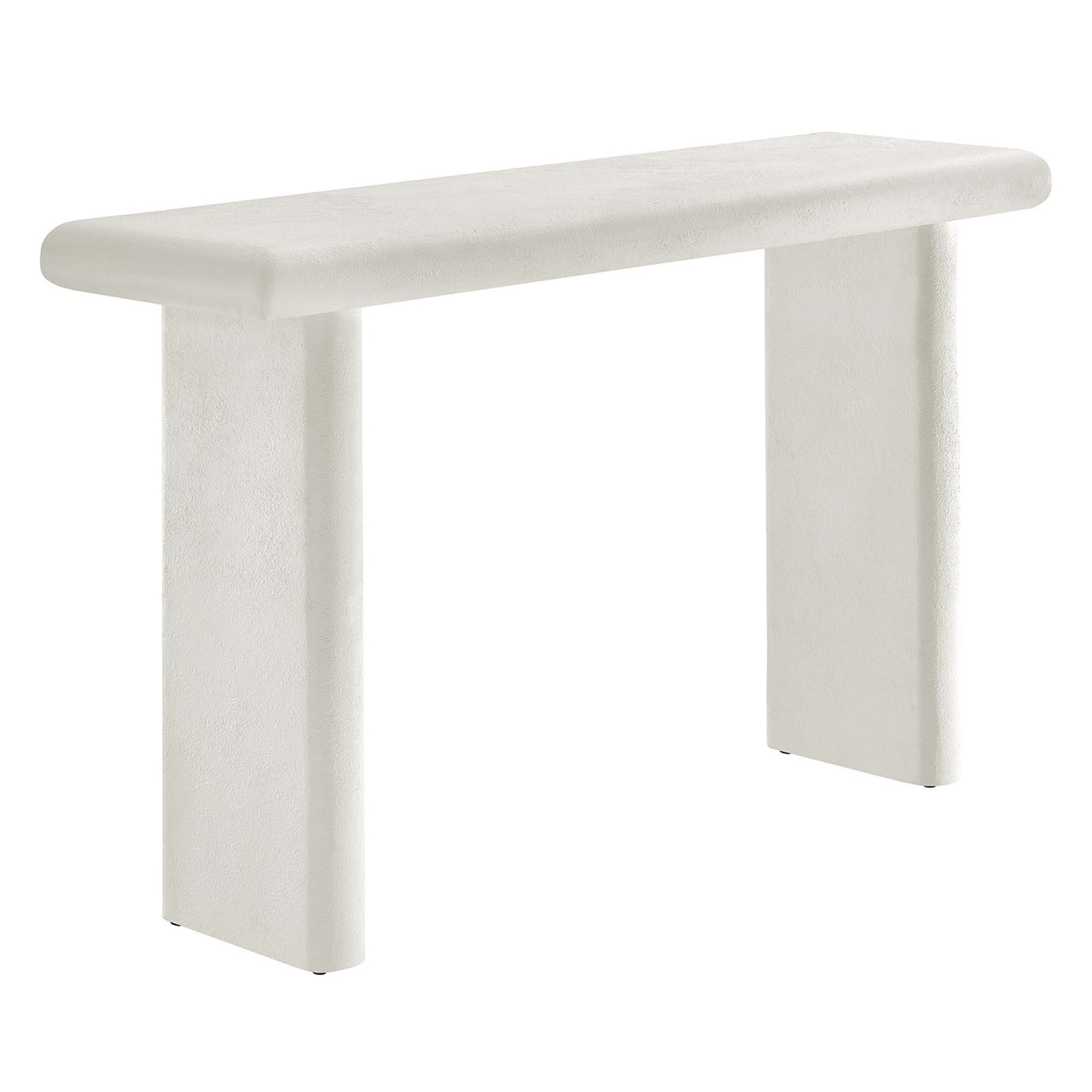 Earthcast Console Table, White