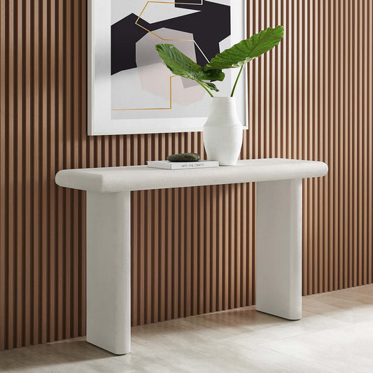 Earthcast Console Table, White