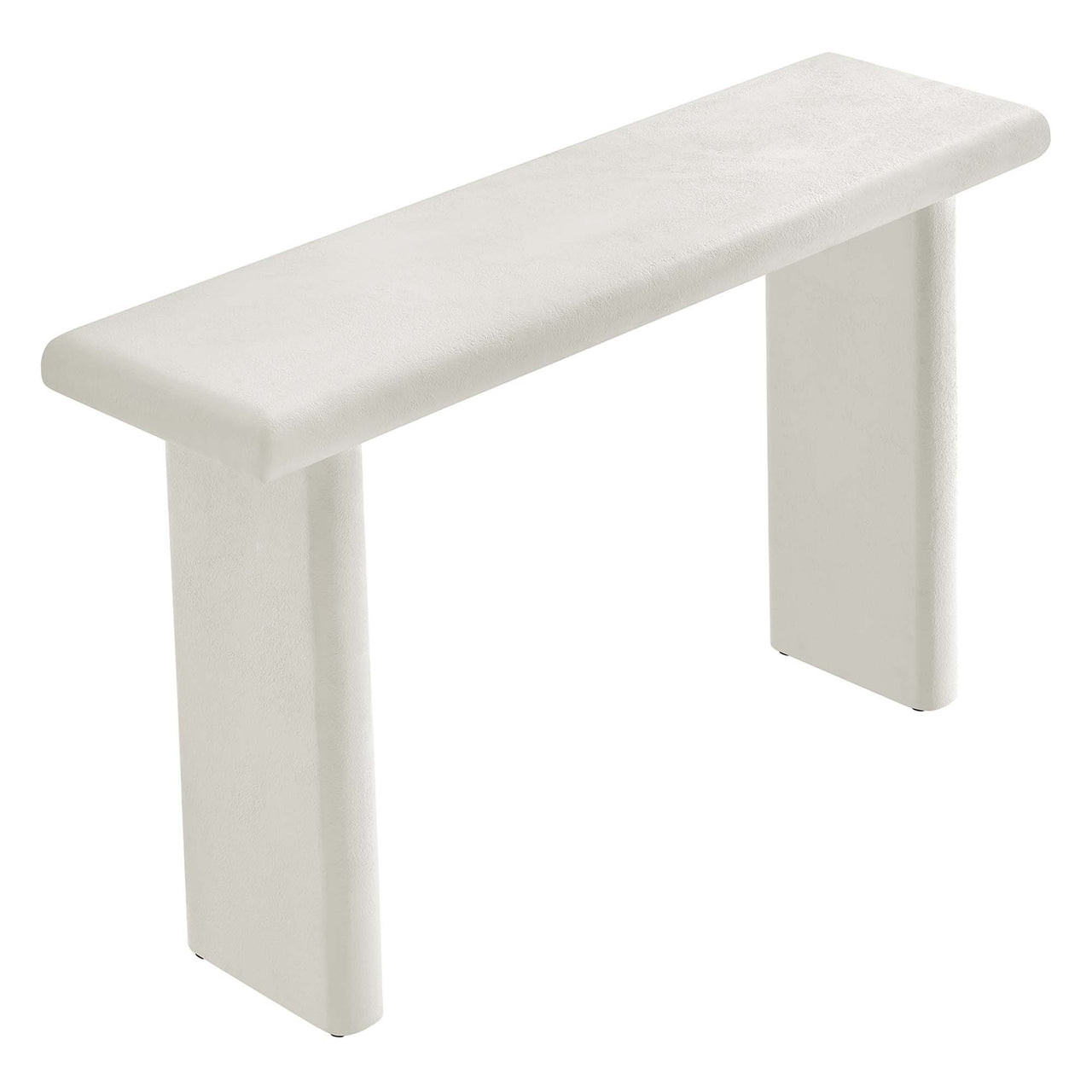 Earthcast Console Table, White