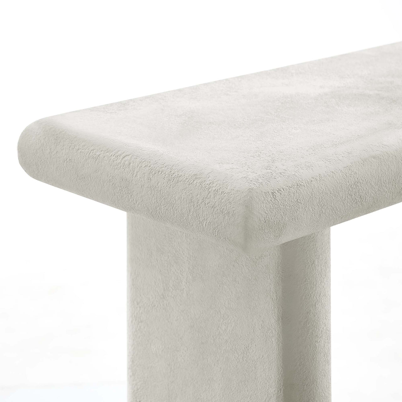 Earthcast Console Table, White