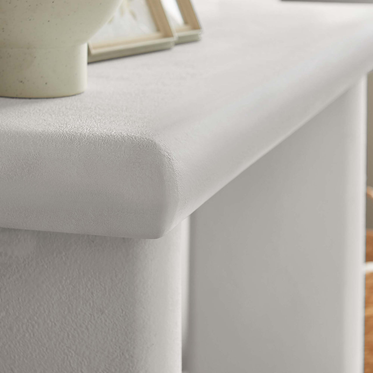 Earthcast Console Table, White