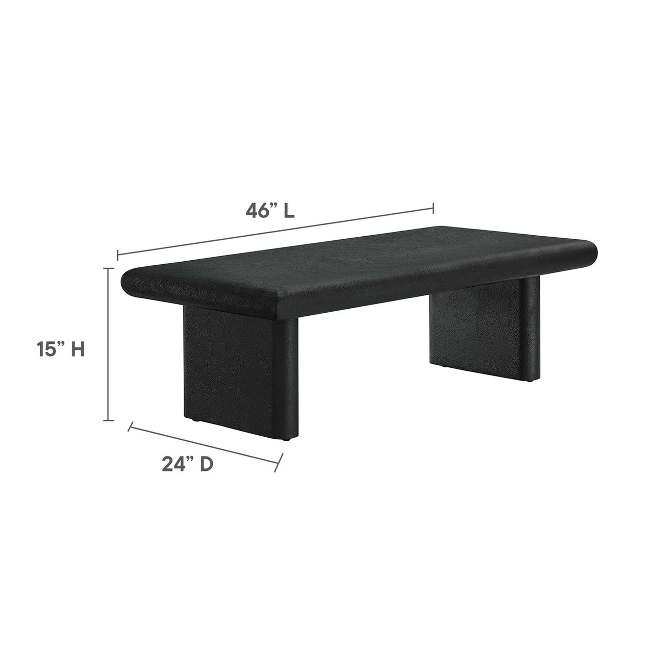 Earthcast Coffee Table, Black