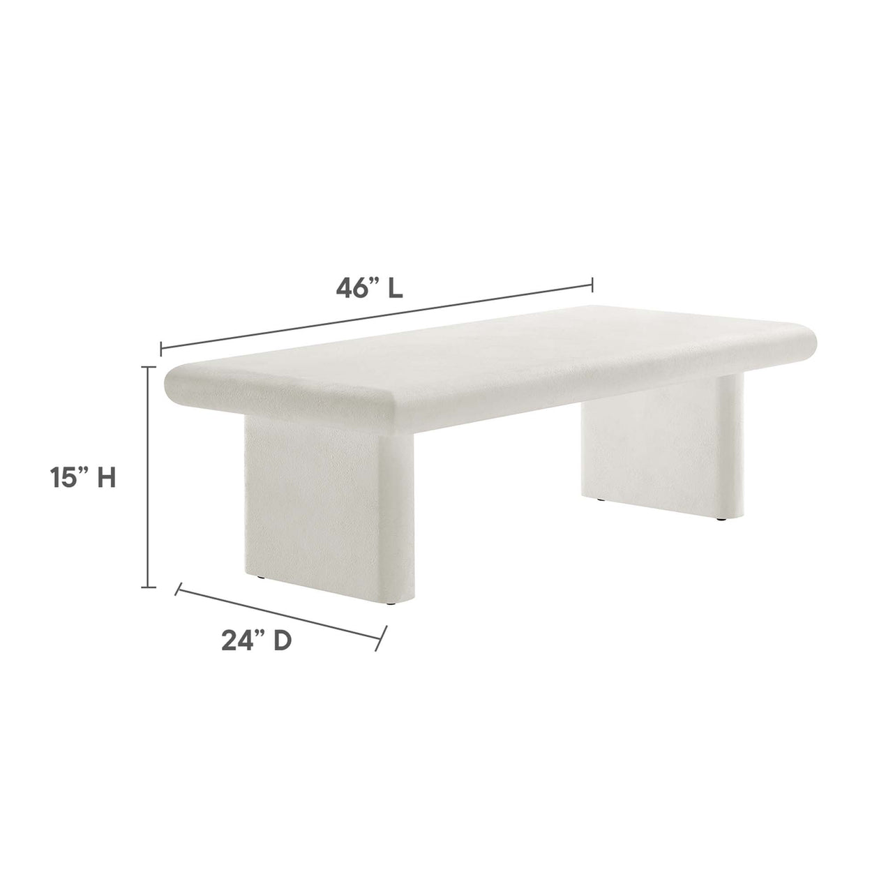 Earthcast Coffee Table, White