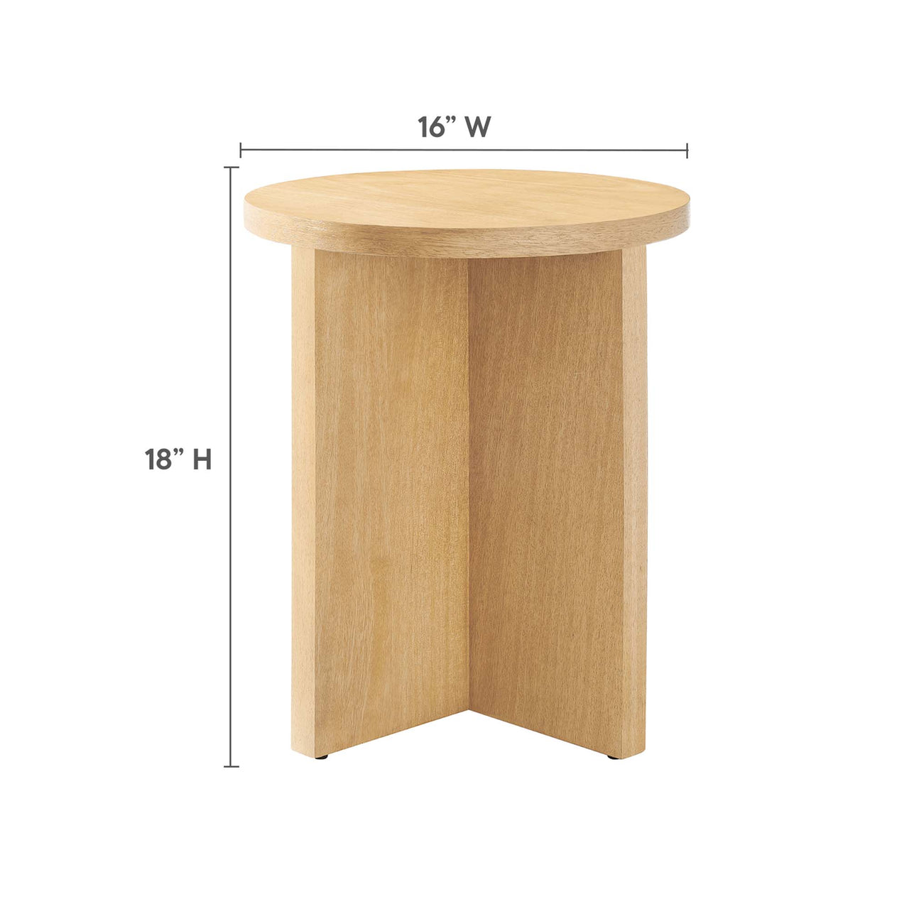 Arithmetic Side Table, Natural Wood