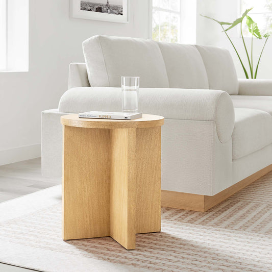 Arithmetic Side Table, Natural Wood