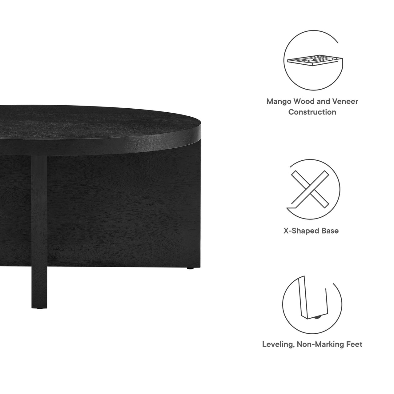 Arithmetic Coffee Table, Black