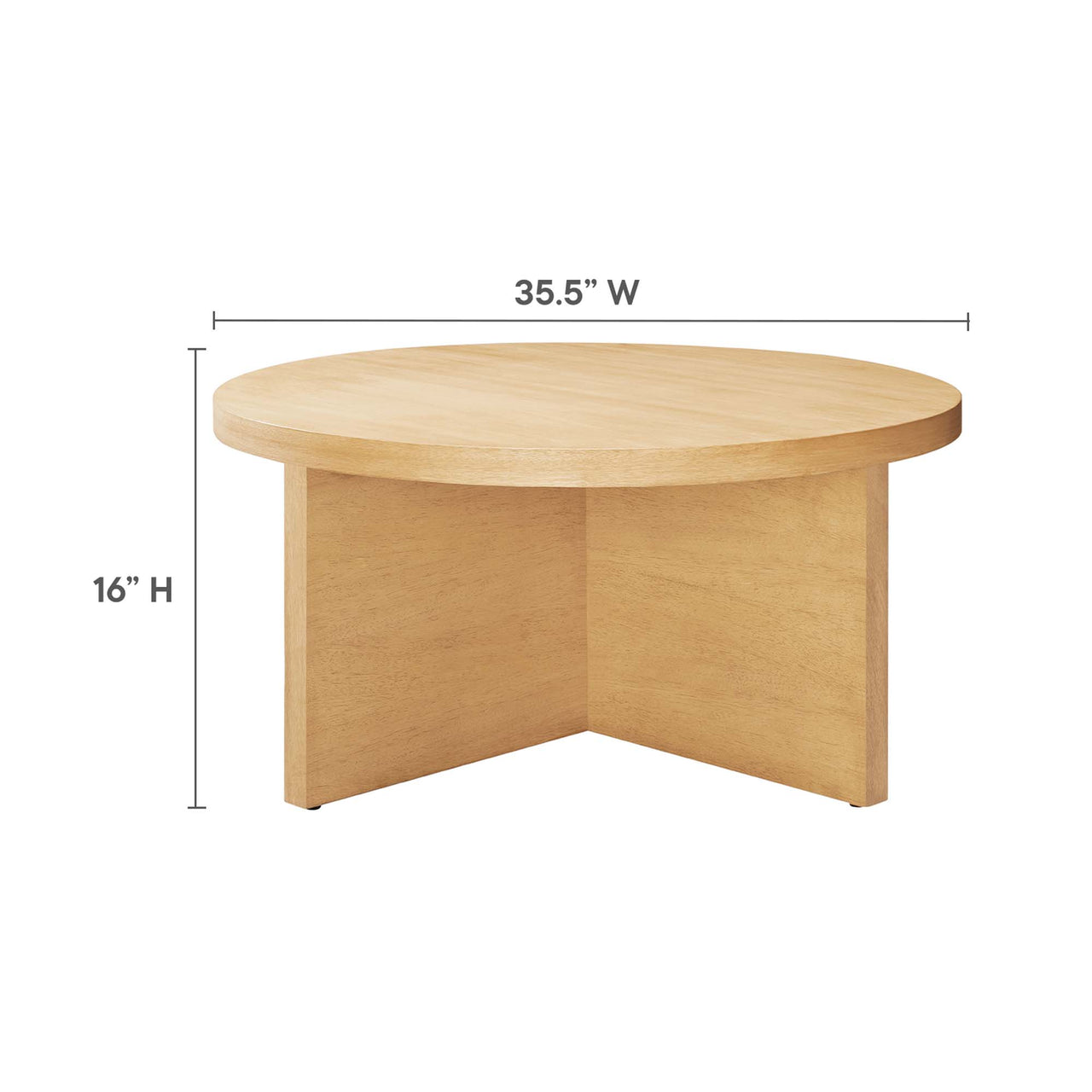 Arithmetic Coffee Table, Natural Wood
