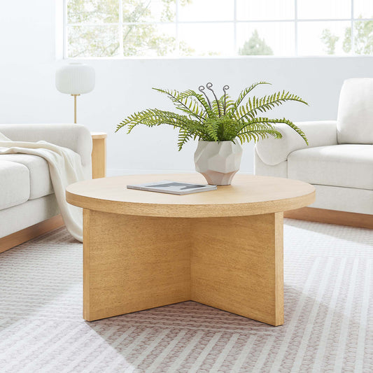 Arithmetic Coffee Table, Natural Wood