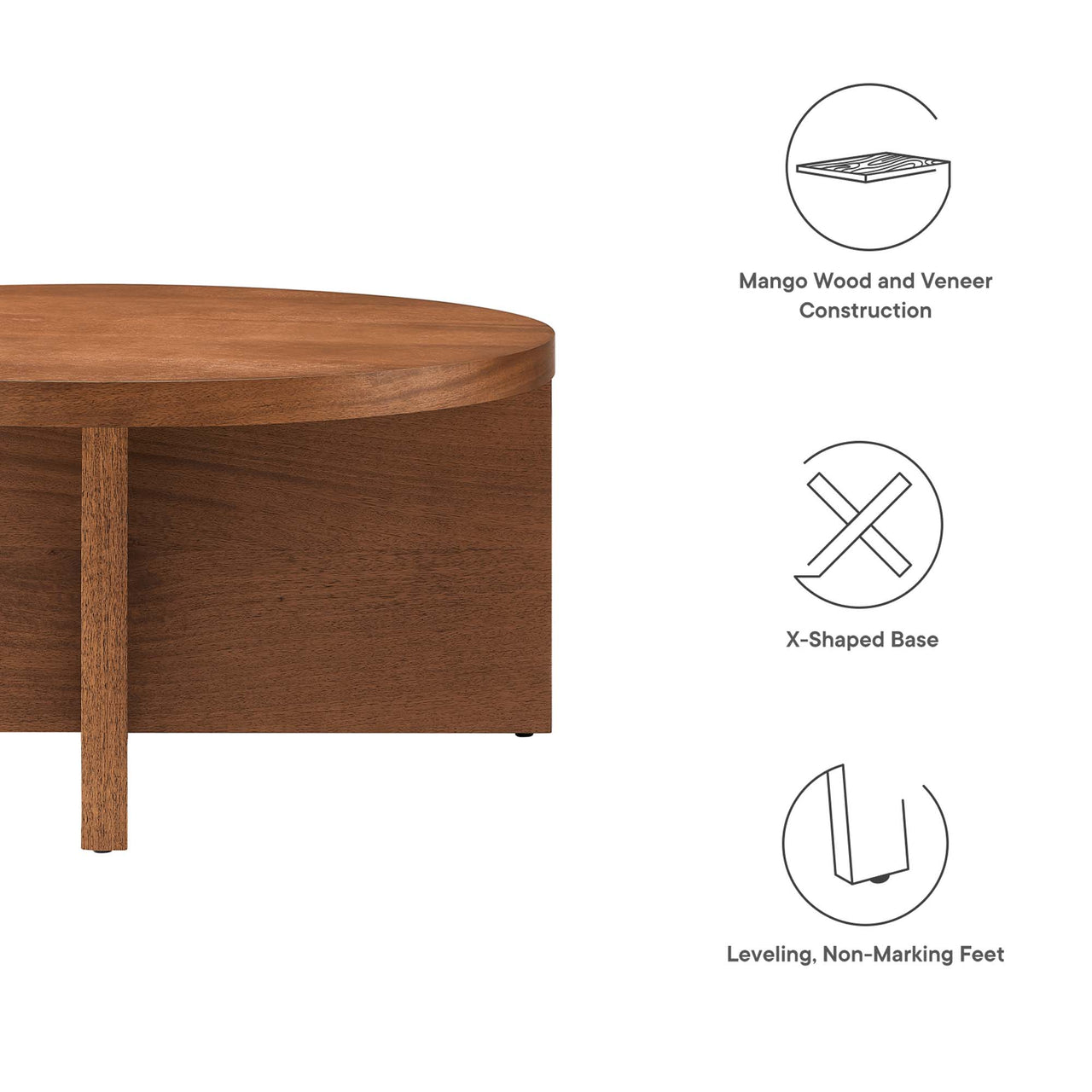 Arithmetic Coffee Table, Walnut