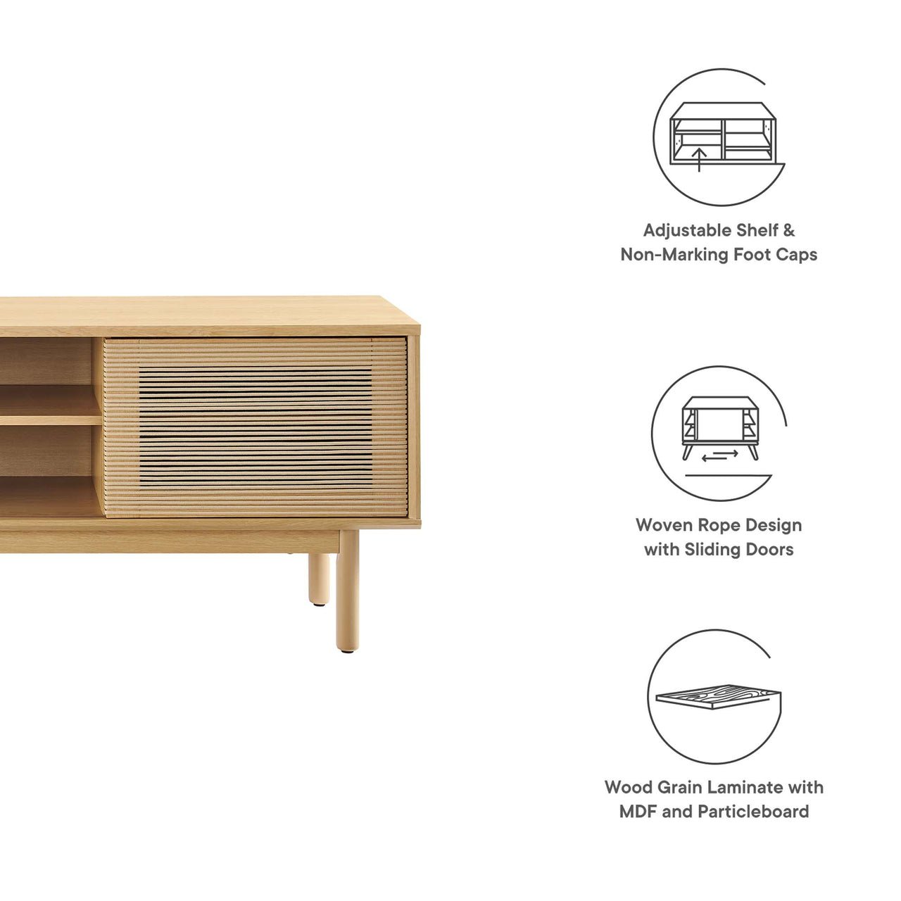 Solyra TV Stand, Oak