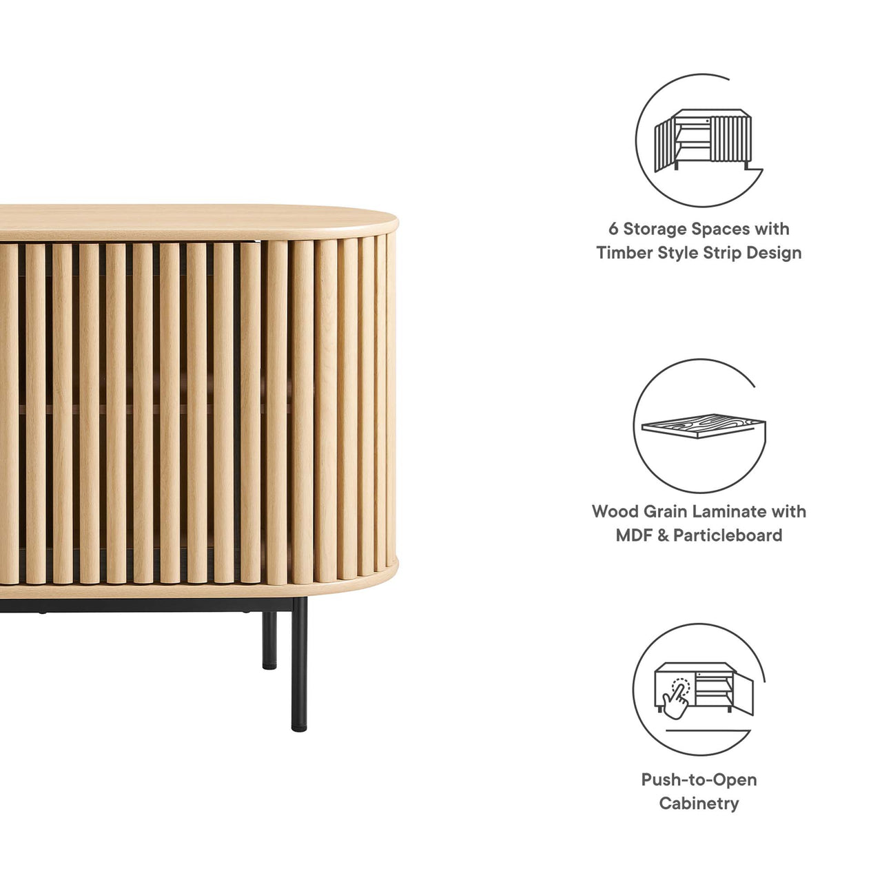 Strathen Oval Sideboard | TV Stand, Oak