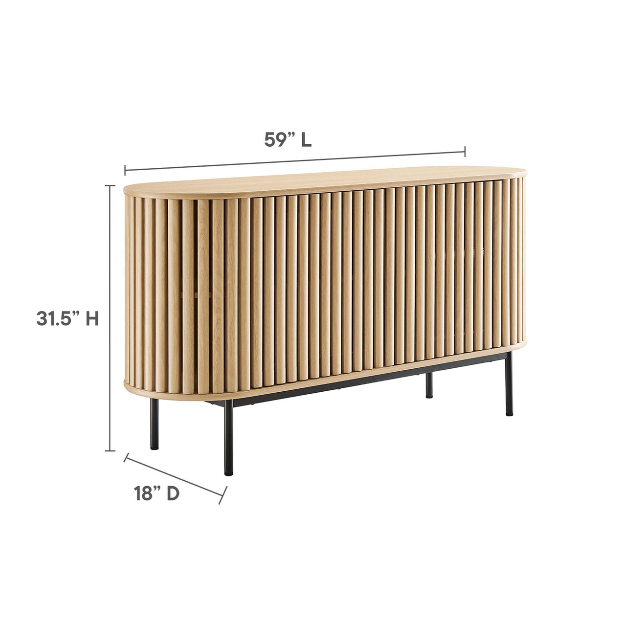 Strathen Oval Sideboard | TV Stand, Oak