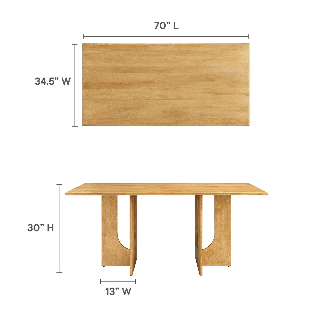 Opposition Rectangular Dining Table, Oak