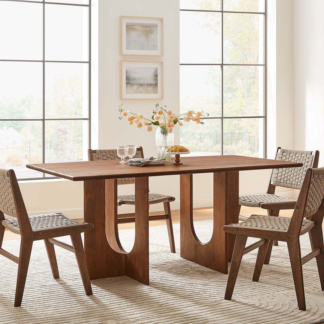 Opposition Rectangular Dining Table, Walnut